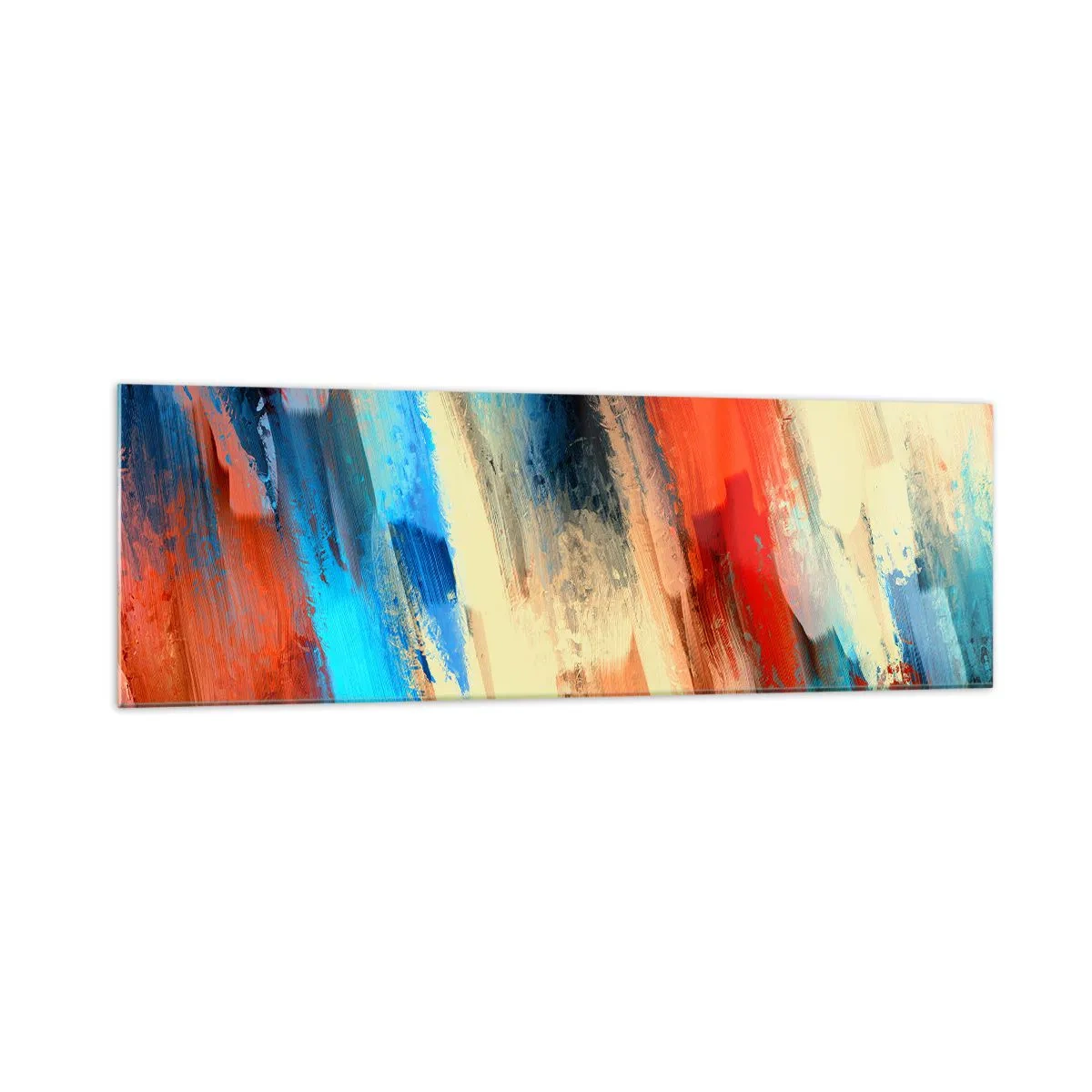 Billede på glas - En kaskade af farver - 160x50 cm