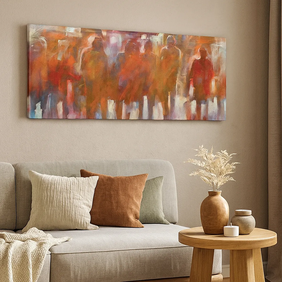 Lærredstryk - Billede på lærred - Lige i regn og tåge - 30x30 cm