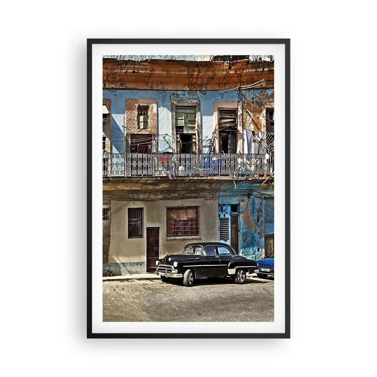 Plakat i sort ramme - Havana stemning - 61x91 cm