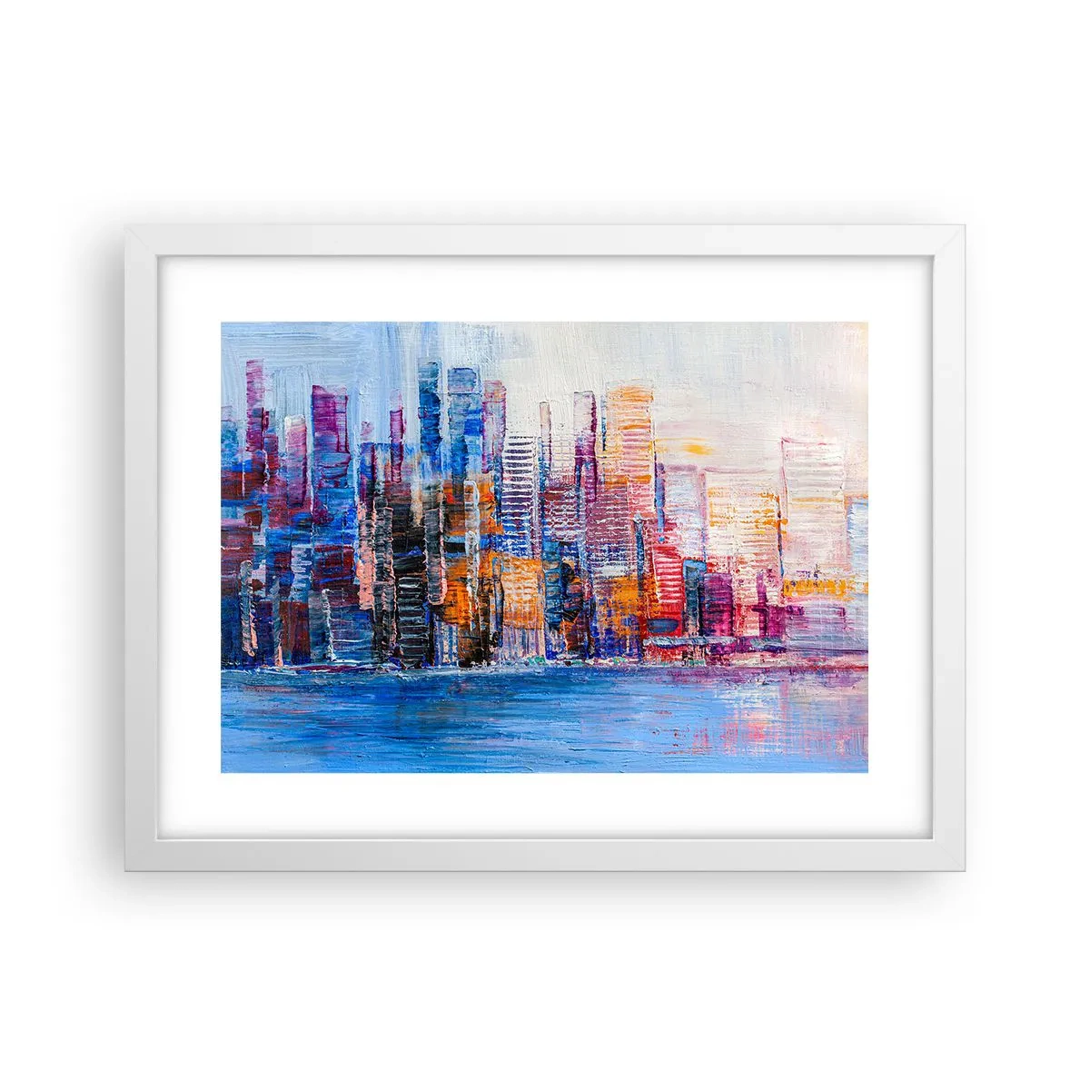 Plakat i hvid ramme - En glad metropol - 40x30 cm