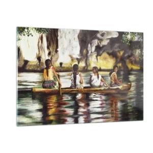 Billede på glas - I et polynesisk paradis - 120x80 cm