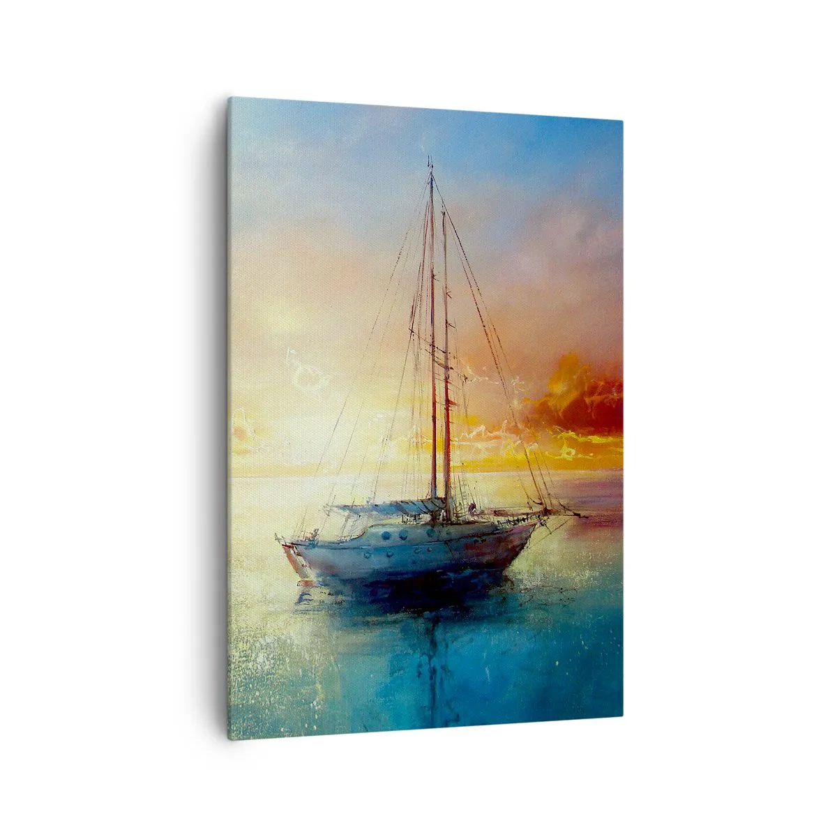 Lærredstryk - Billede på lærred - I en gylden bugt - 70x100 cm