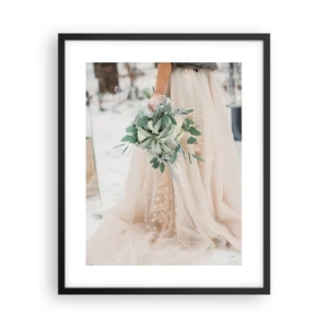 Plakat i sort ramme - Og de levede lykkeligt til deres dages ende - 40x50 cm