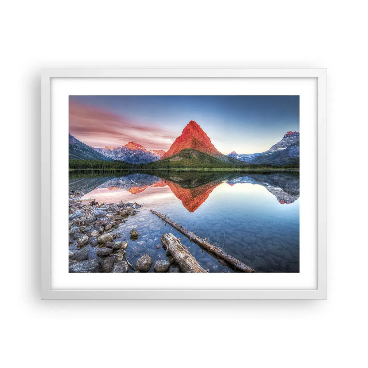 Plakat i hvid ramme - Varme og kulde - 50x40 cm