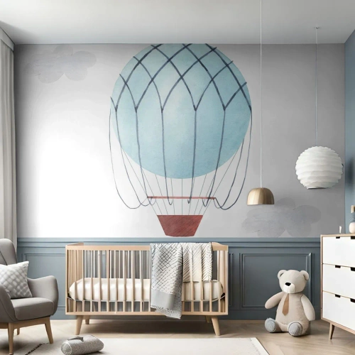 Fototapet Premium Sand - Alt i skyerne - Børns, Ballon, Minimalisme - 300x210 cm