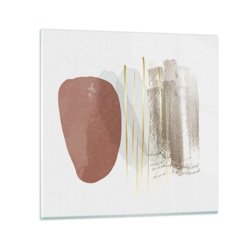 Billede på glas - Abstrakt kolonnade - 70x70 cm