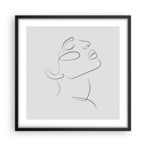 Plakat i sort ramme - En drømmes slyngninger - 50x50 cm