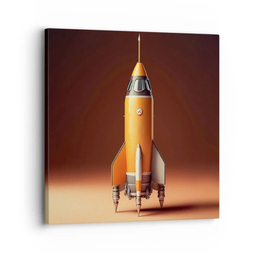 Lærredstryk - Billede på lærred - Det begynder med en drøm - 30x30 cm