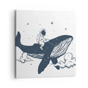 Lærredstryk - Billede på lærred - Et kosmisk eventyr - 50x50 cm