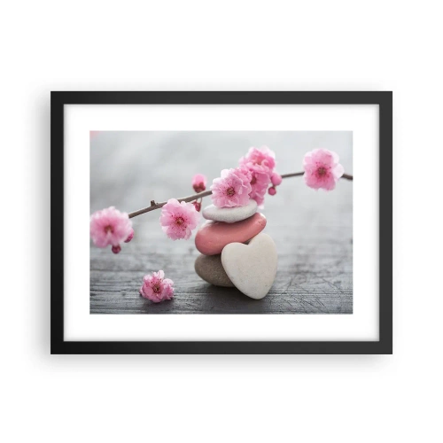 Plakat i sort ramme - Kirsebærblomstens lyksalighed - 40x30 cm