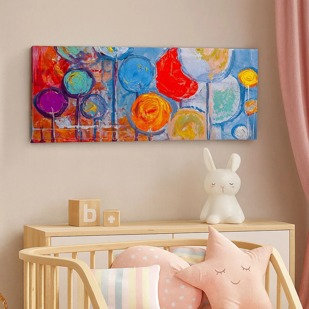 Lærredstryk - Billede på lærred - Mirakler på en pind - 100x40 cm