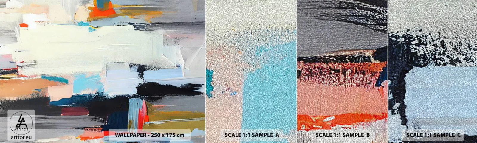 Prøve Fototapet Premium Sand - Er der en metode? - Moderne, Maling, Minimalistisk - 100x30 cm