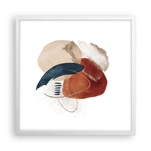 Plakat i hvid ramme - Oval sammensætning - 50x50 cm