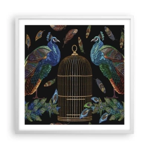 Plakat i hvid ramme - I kongelige gevandter - 60x60 cm