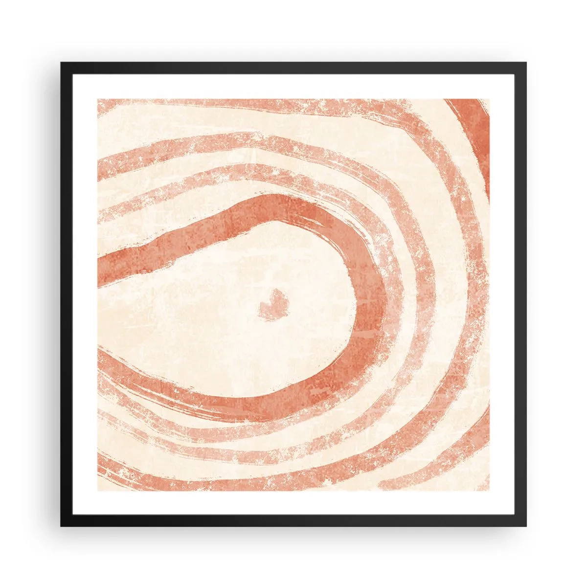 Plakat i sort ramme - Koralcirkler - komposition - 60x60 cm