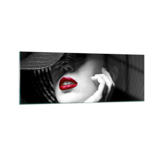 Billede på glas - Studie i skarlagenrødt - 140x50 cm