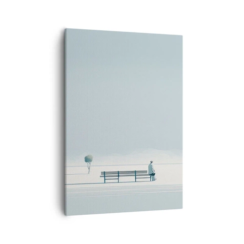 Lærredstryk - Billede på lærred - Ja, jeg venter. - 50x70 cm