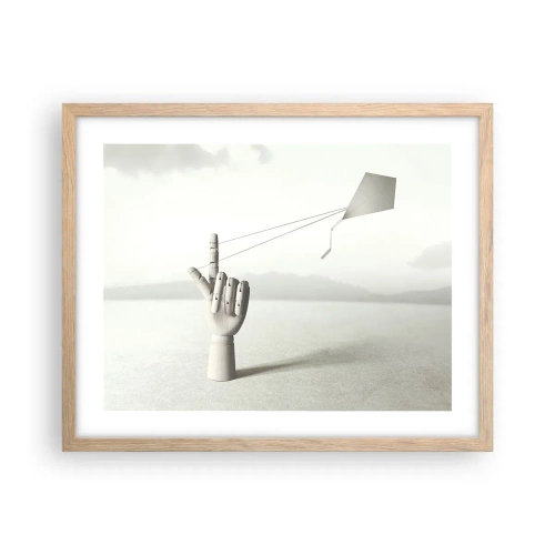 Plakat i ramme af lyst egetræ - Styrkeprøve - 50x40 cm