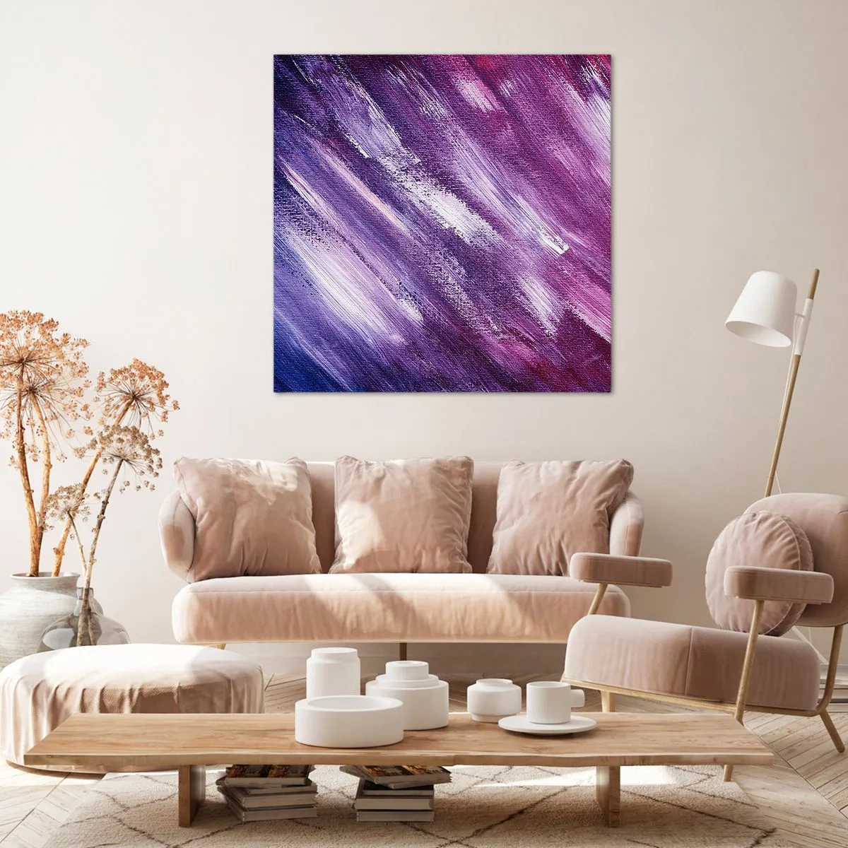 Lærredstryk - Billede på lærred - Når den solrige vind blæser - 70x70 cm