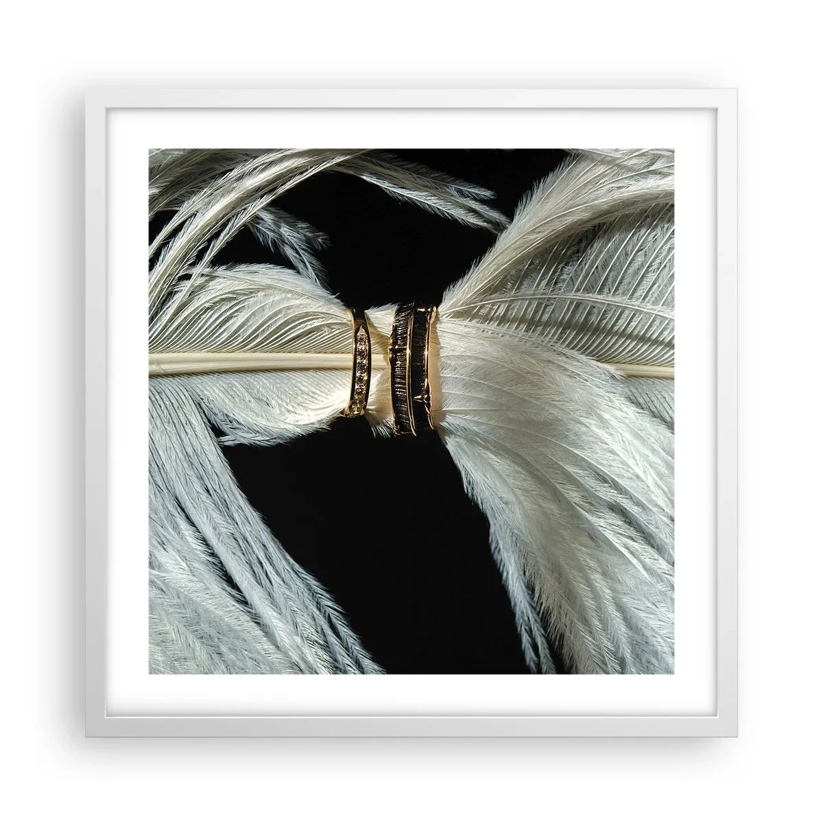 Plakat i hvid ramme - ...og jeg vil ikke forlade dig... - 50x50 cm