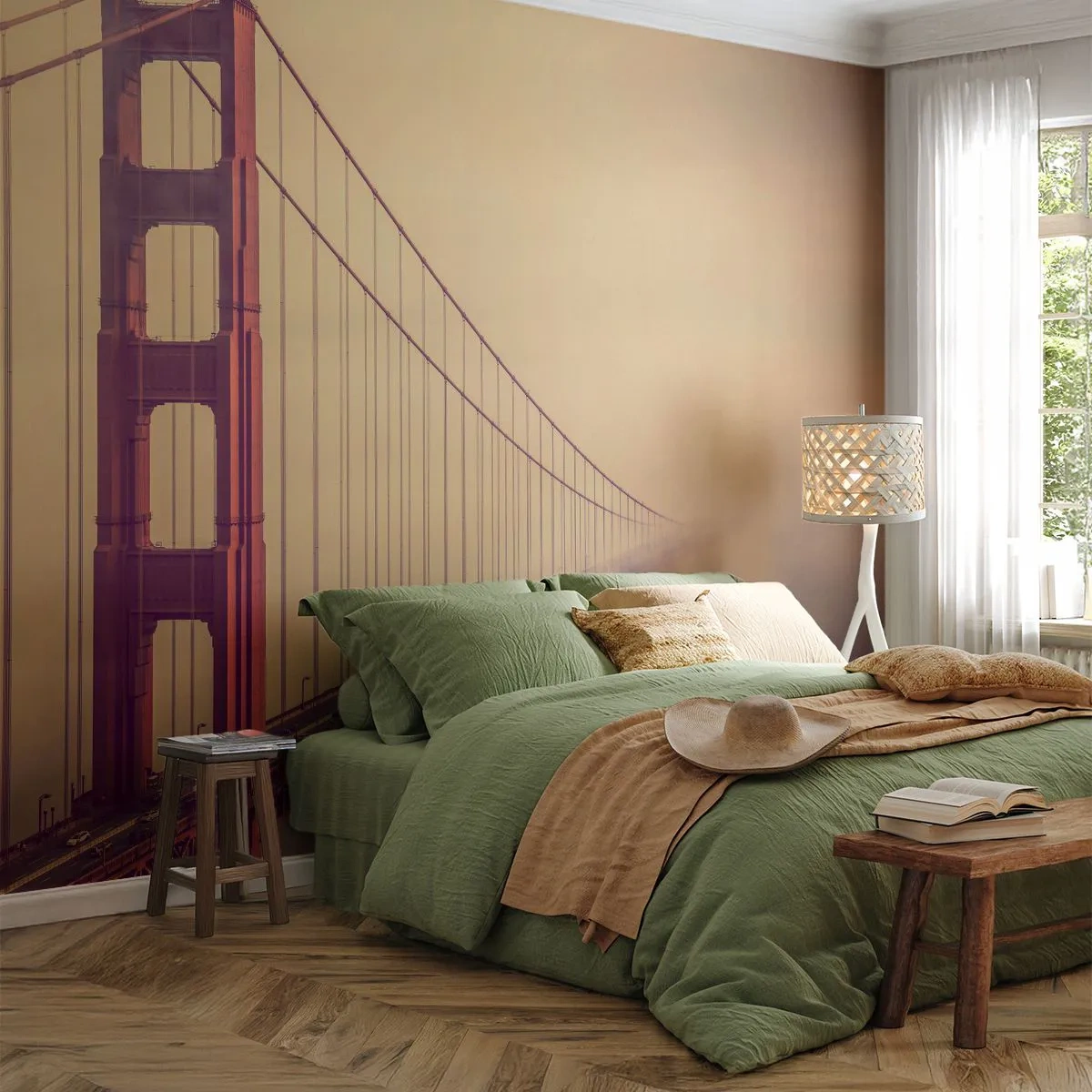 Fototapet Standard Eco - Mellem himmel og jord - Landskab, Arkitektur, San Francisco - 400x280 cm