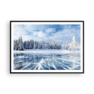 Plakat i sort ramme - En blændende og krystalklar udsigt - 100x70 cm