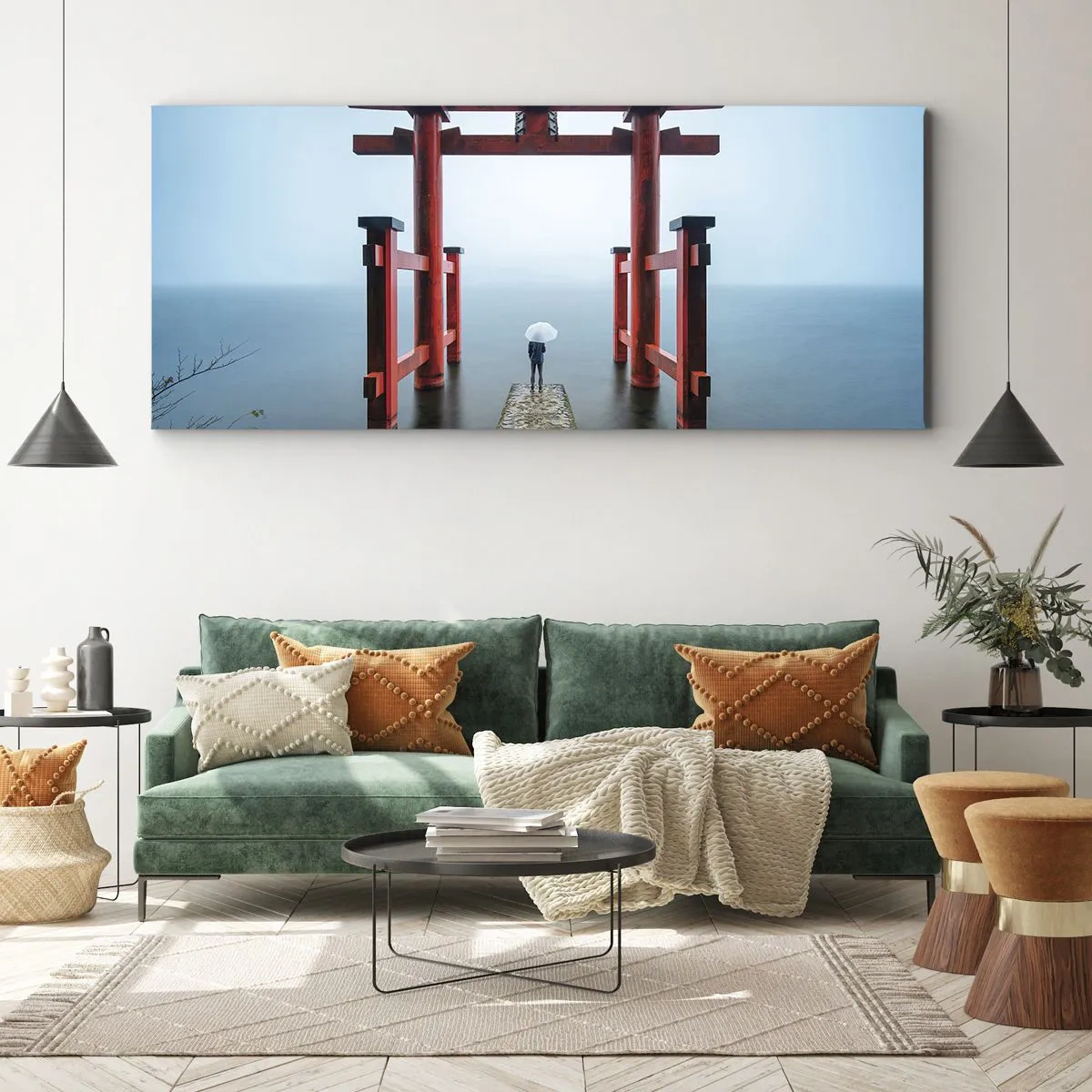 Lærredstryk - Billede på lærred - Japansk drømmeri - 140x50 cm