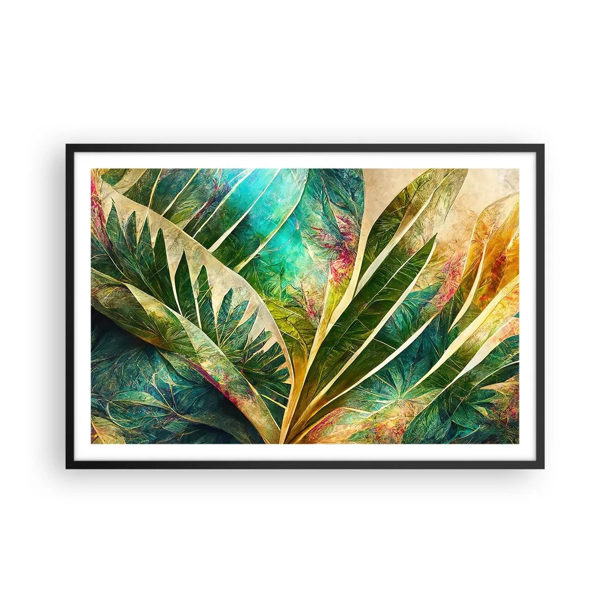 Plakat i sort ramme - Farver fra troperne - 91x61 cm