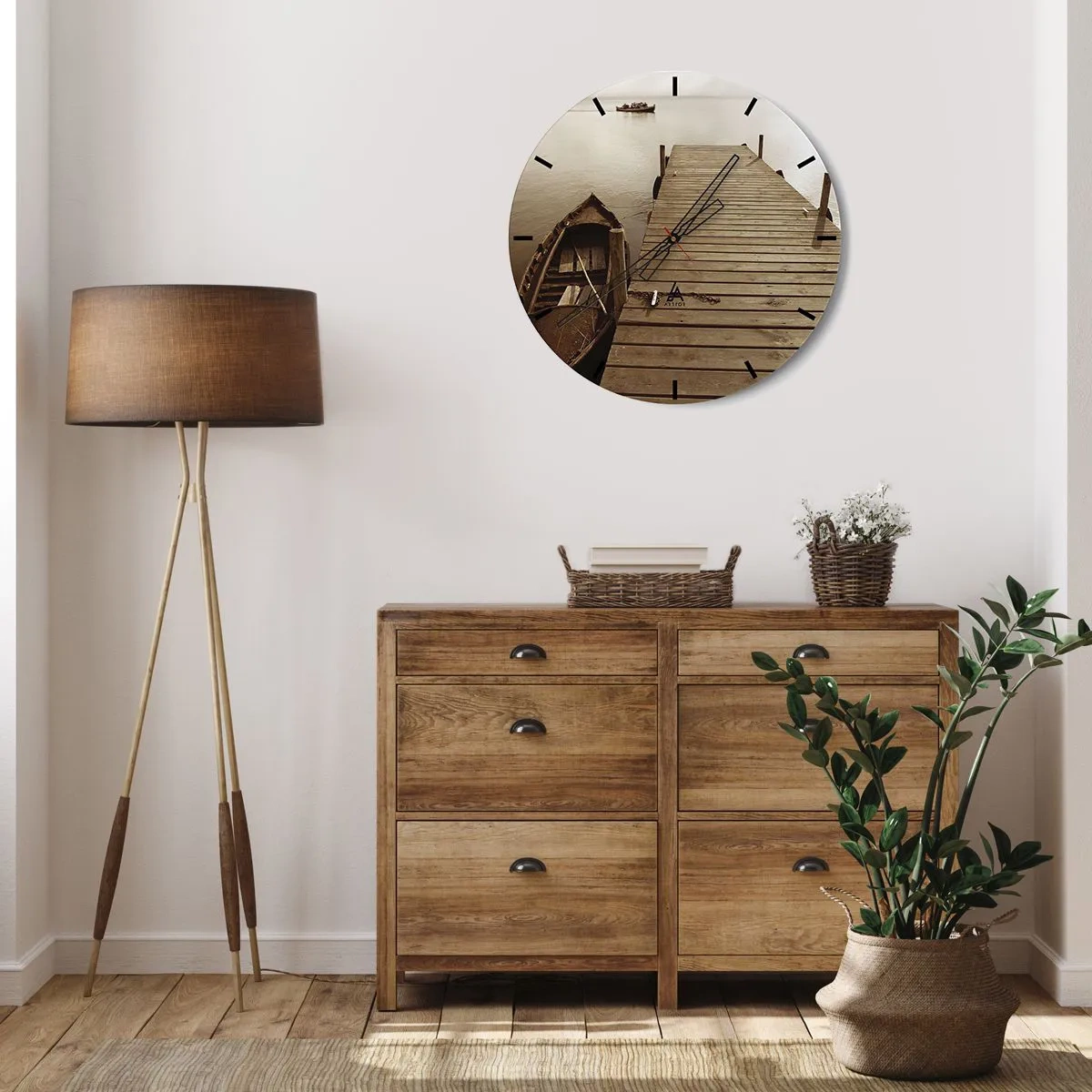 Vægur, Uret - Stor fred - 30x30 cm