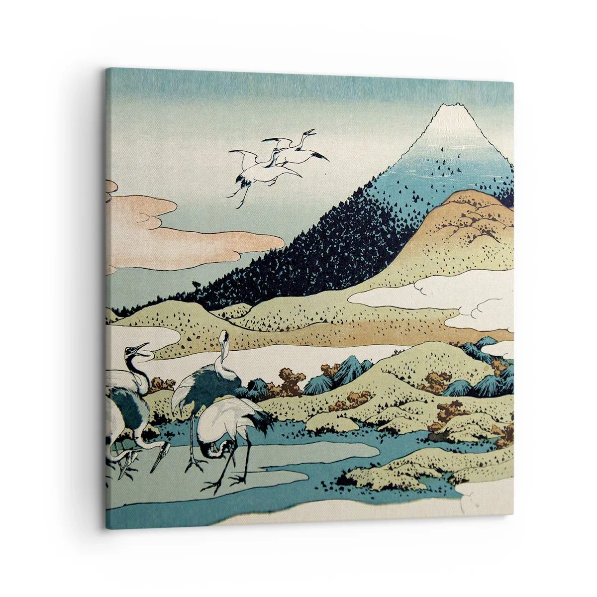 Lærredstryk - Billede på lærred - I japansk ånd - 50x50 cm