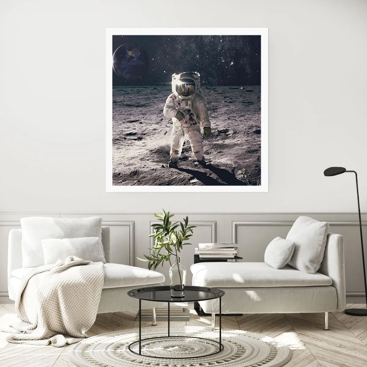 Plakat - Hilsner fra månen - 30x30 cm