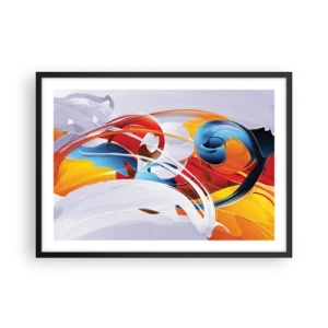 Plakat i sort ramme - Elementernes dans - 70x50 cm