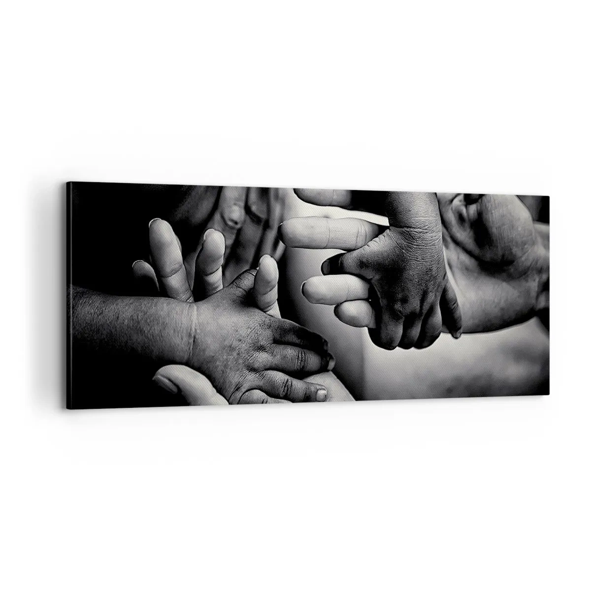 Lærredstryk - Billede på lærred - At være menneske - 100x40 cm