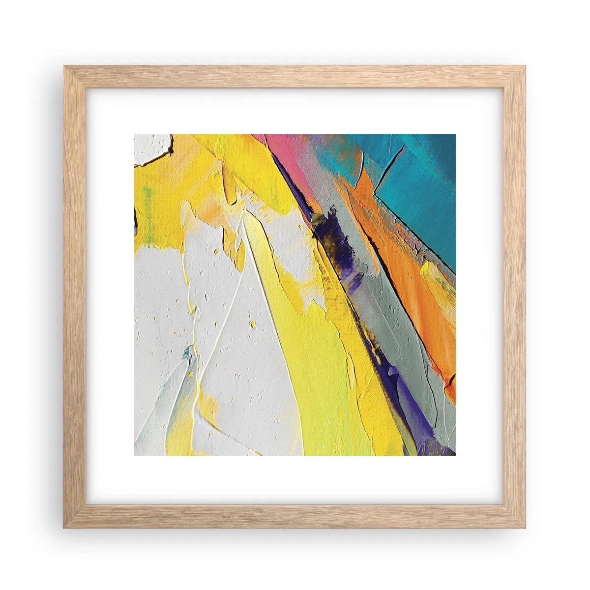 Plakat i ramme af lyst egetræ - Lysets anatomi - 30x30 cm