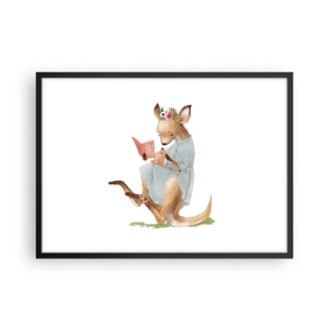 Plakat i sort ramme - Læs for mig, mor - 70x50 cm