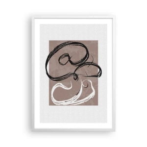 Plakat i hvid ramme - Komposition - en søgen efter fuldstændighed - 50x70 cm