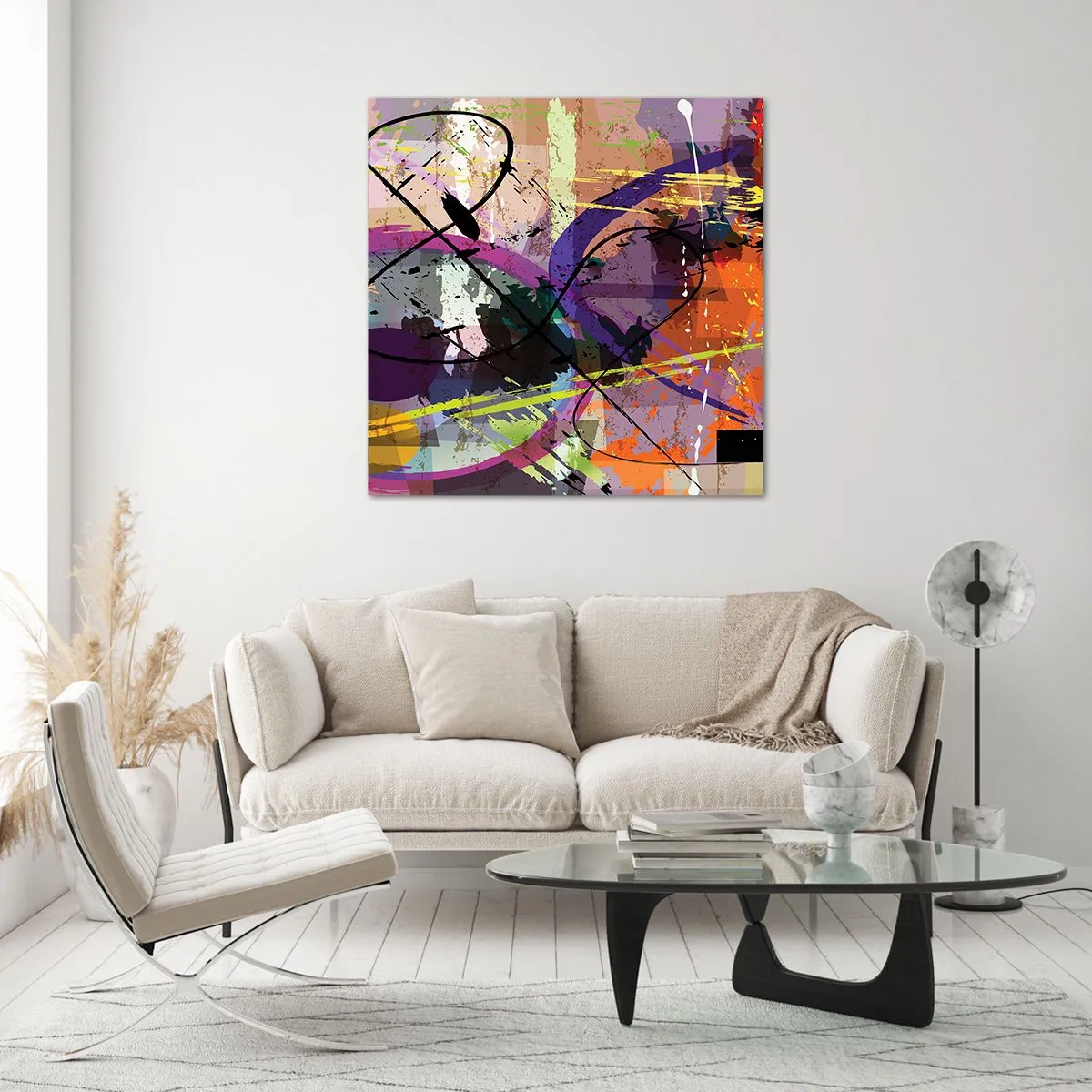 Billede på glas - Kan være lige eller rundt - 70x70 cm