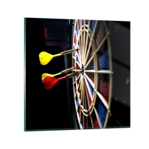 Billede på glas - Lige til sagen - 40x40 cm