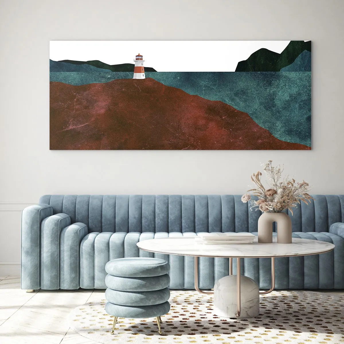 Billede på glas - Med blikket rettet mod havet - 100x40 cm