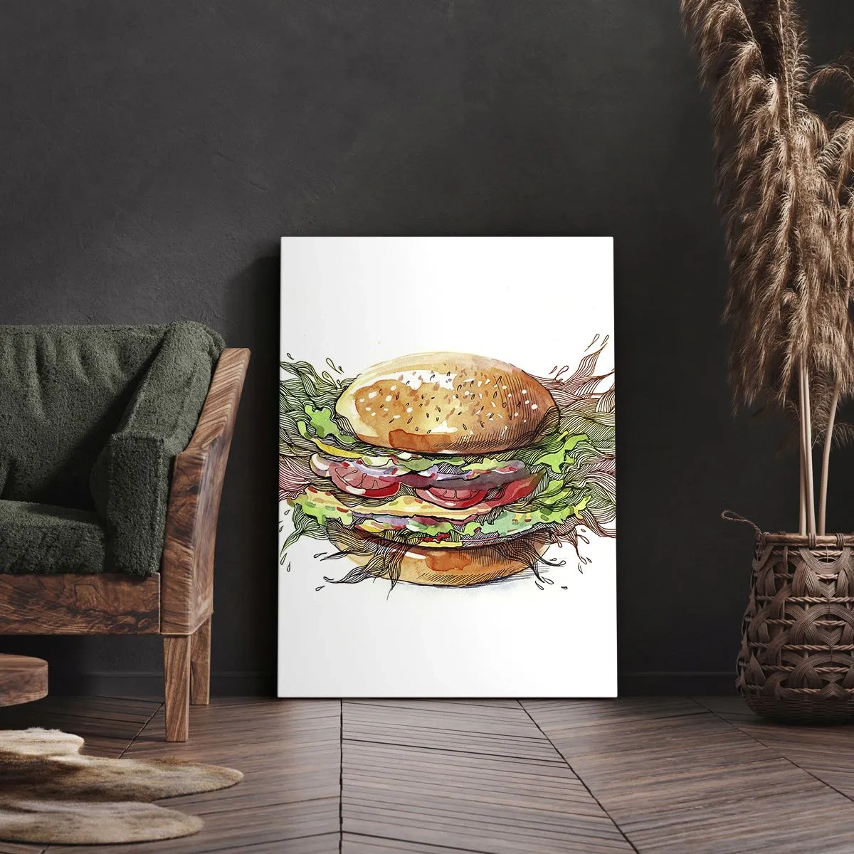 Lærredstryk - Billede på lærred - Varm fristelse - 50x70 cm