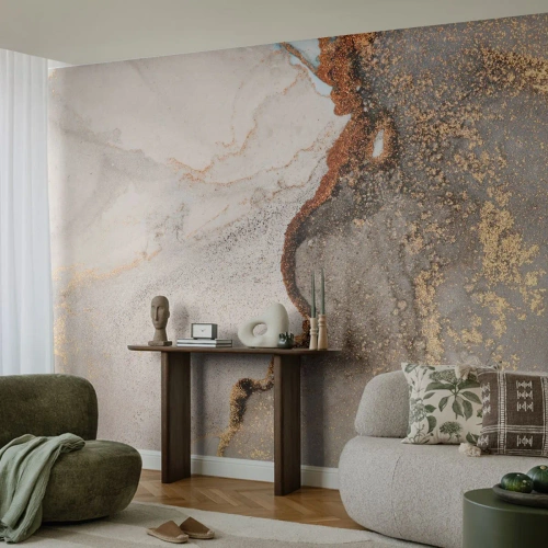Fototapet på mål Premium Canvas - På farvegrænsen - Abstraktion, Stykke, Moderne kunst