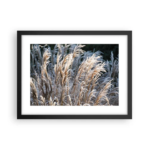 Plakat i sort ramme - Pyntet med frost - 40x30 cm