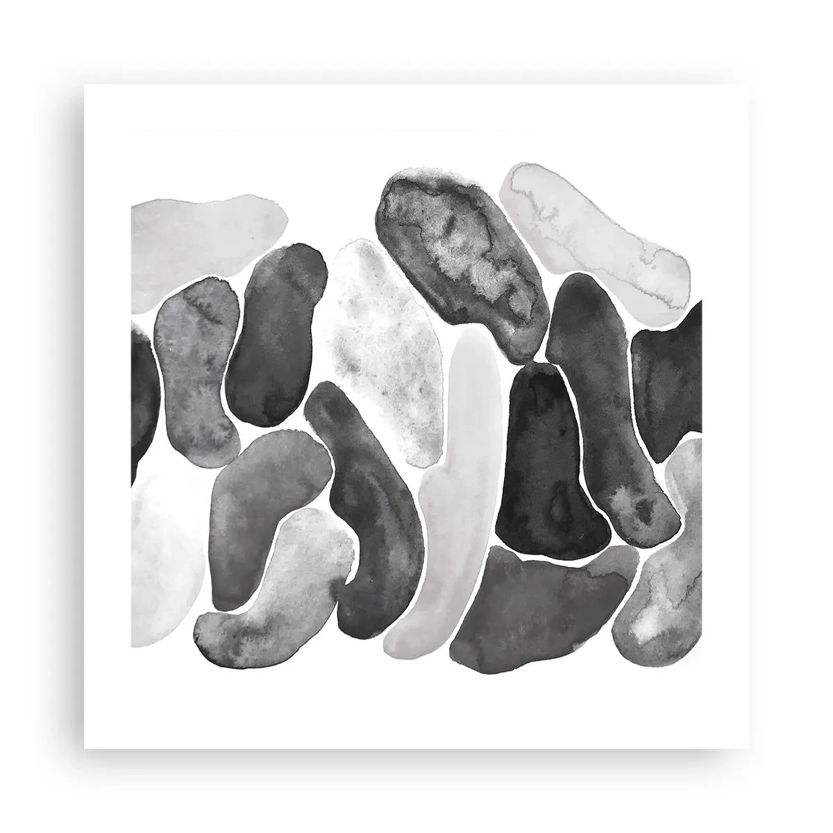 Plakat - Stenet abstraktion - 50x50 cm