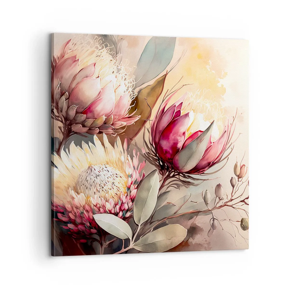 Lærredstryk - Billede på lærred - I profil og en face - 60x60 cm