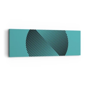 Lærredstryk - Billede på lærred - Cirklen - en geometrisk variation - 90x30 cm