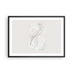 Plakat i sort ramme - At forvilde sig med blikket - 70x50 cm