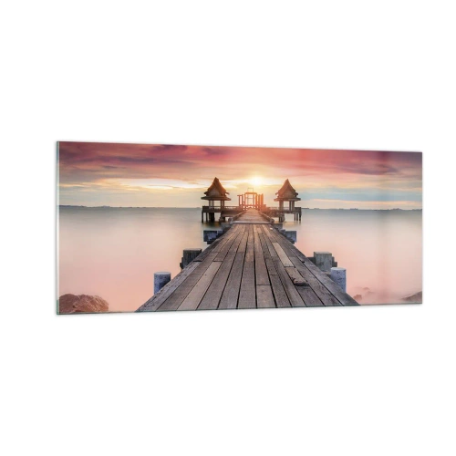 Billede på glas - Fra vest til øst - 100x40 cm