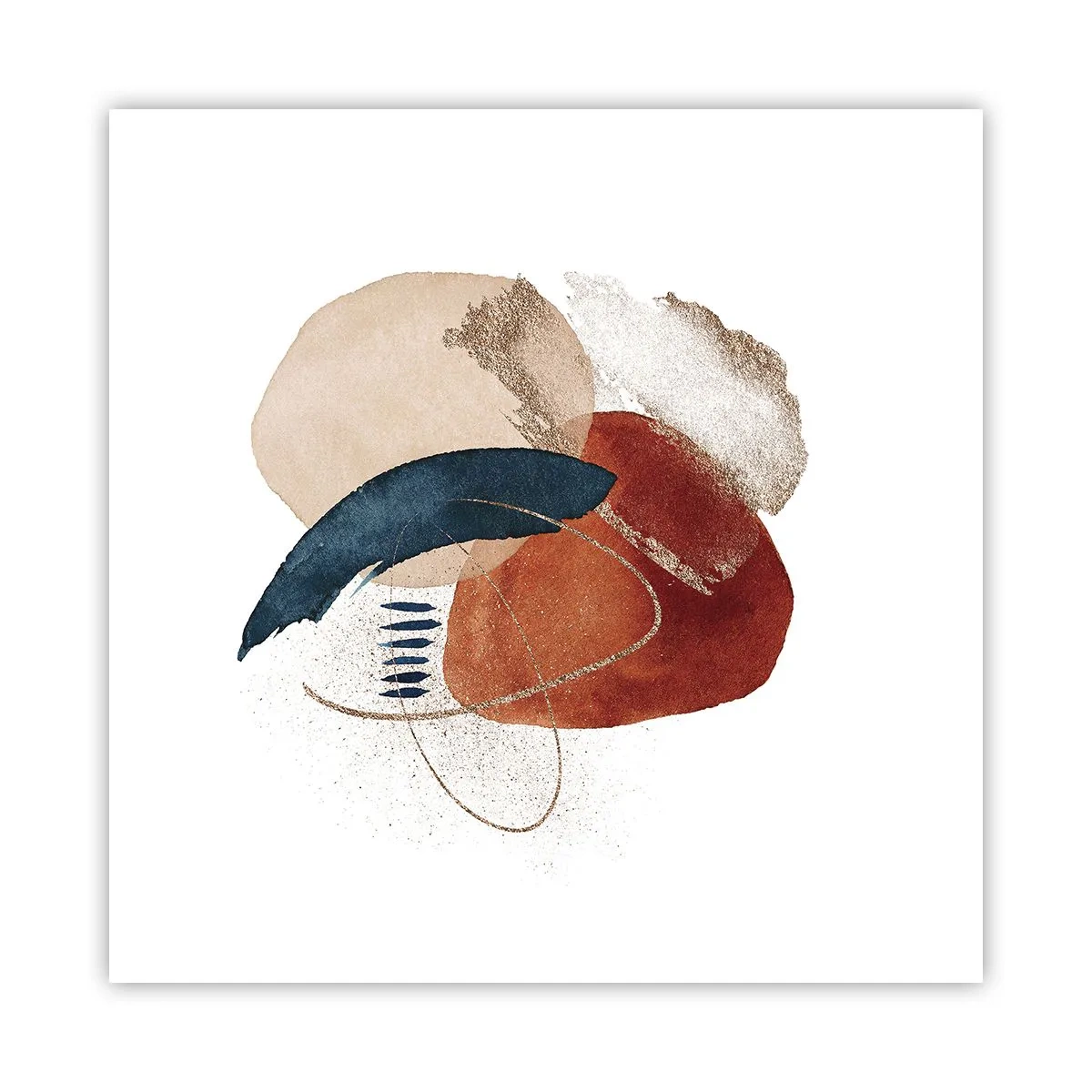 Plakat - Oval sammensætning - 50x50 cm