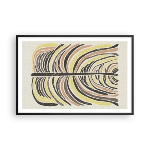 Plakat i sort ramme - Levende abstraktion - 91x61 cm