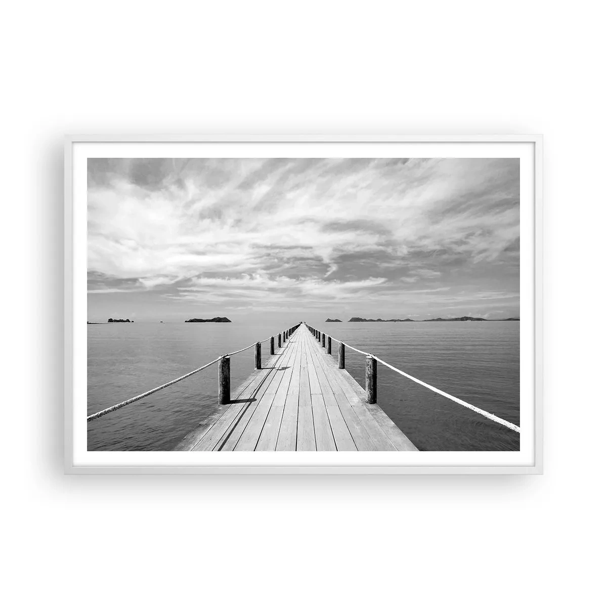 Plakat i hvid ramme - Eller måske en rejse... - 100x70 cm